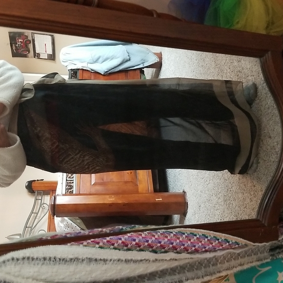 Victoria Secret long sheer black sarong with alligator - Picture 3 of 3